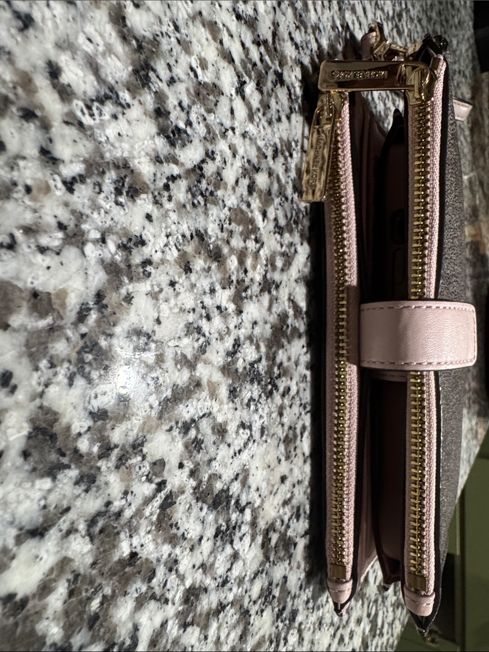 Michael Kors Brown Signature Wristlet with Pink Trim - Picture 8 of 9